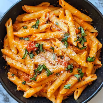 One Pot Creamy Tomato Pasta Recipe taken with iphone 15 pro max --iw 2 --ar 4:5 --v 6.1 --raw