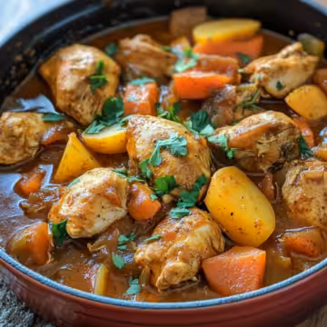 One Pot Moroccan Chicken Stew taken with iphone 15 pro max --iw 2 --ar 4:5 --v 6.1 --raw