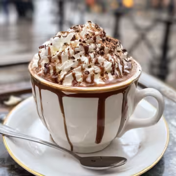 Paris Hot Chocolate taken with iphone 15 pro max --iw 2 --ar 4:5 --v 6.1 --raw