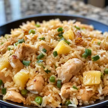 Pineapple Chicken Fried Rice taken with iphone 15 pro max --iw 2 --ar 4:5 --v 6.1 --raw