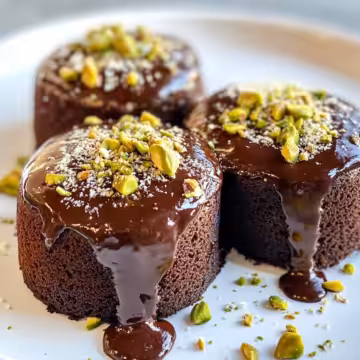 Pistachio Chocolate Lava Cakes taken with iphone 15 pro max --iw 2 --ar 4:5 --v 6.1 --raw