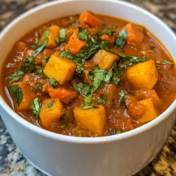 Quick Vegetarian Stew taken with iphone 15 pro max --iw 2 --ar 4:5 --v 6.1 --raw