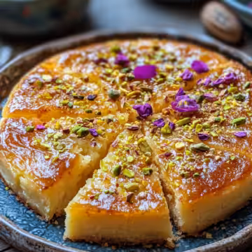 Saffron Pistachio Basbousa taken with iphone 15 pro max --iw 2 --ar 4:5 --v 6.1 --raw