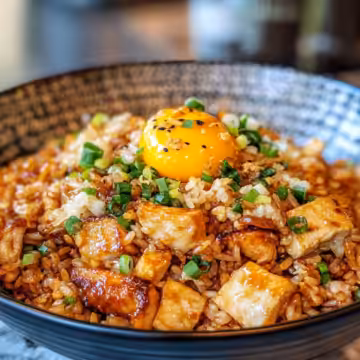 Savory Japanese Bbq Chicken Fried Rice Extravaganza taken with iphone 15 pro max --iw 2 --ar 4:5 --v 6.1 --raw