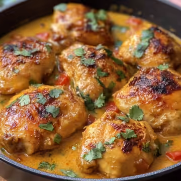 Spicy Brazilian Coconut Chicken Recipe taken with iphone 15 pro max --iw 2 --ar 4:5 --v 6.1 --raw