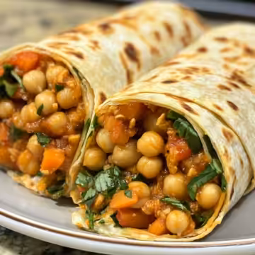 Spicy Buffalo Chickpea Wraps A Flavorful Plant Based Delight taken with iphone 15 pro max --iw 2 --ar 4:5 --v 6.1 --raw