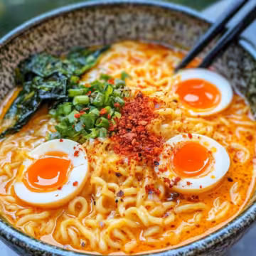 Spicy Coconut Curry Ramen In 20 Minutes taken with iphone 15 pro max --iw 2 --ar 4:5 --v 6.1 --raw