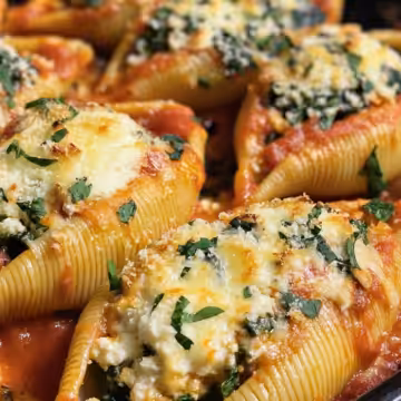 Spinach And Ricotta Stuffed Shells Recipe taken with iphone 15 pro max --iw 2 --ar 4:5 --v 6.1 --raw