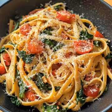 Spinach Tomato Pasta Recipe taken with iphone 15 pro max --iw 2 --ar 4:5 --v 6.1 --raw