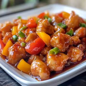 Sweet And Sour Chicken Recipe taken with iphone 15 pro max --iw 2 --ar 4:5 --v 6.1 --raw