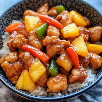 Sweet And Sour Chicken With Pineapple taken with iphone 15 pro max --iw 2 --ar 4:5 --v 6.1 --raw