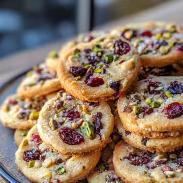 The Ultimate Cranberry Pistachio Shortbread Cookie Recipe taken with iphone 15 pro max --iw 2 --ar 4:5 --v 6.1 --raw