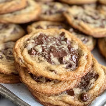 Ultra Thick Bakery Style Chocolate Chip Cookies Crispy Edges Gooey Centers And Loaded With Chocolate taken with iphone 15 pro max --iw 2 --ar 4:5 --v 6.1 --raw