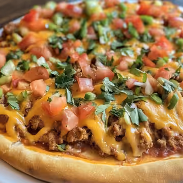 Vegan And Gluten Free Taco Pizza taken with iphone 15 pro max --iw 2 --ar 4:5 --v 6.1 --raw