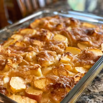 Apple Fritter Breakfast Casserole taken with iphone 15 pro max --iw 2 --ar 4:5 --v 6.0 --raw
