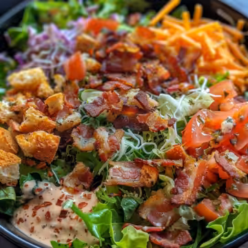 Bacon Ranch Chopped Salad taken with iphone 15 pro max --iw 2 --ar 4:5 --v 6.0 --raw
