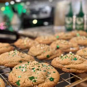 Bailey's Irish Cream Cookies – St. Patrick's Day Treats taken with iphone 15 pro max --iw 2 --ar 4:5 --v 6.0 --raw