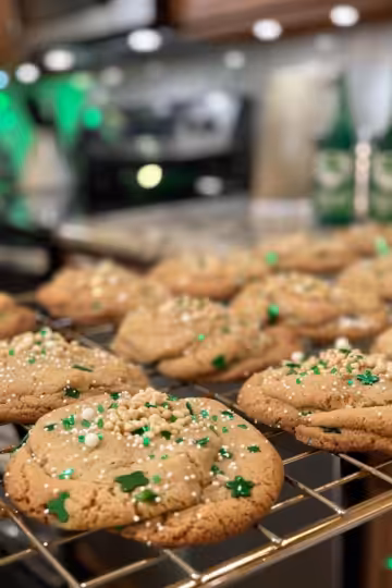 Bailey's Irish Cream Cookies – St. Patrick's Day Treats taken with iphone 15 pro max --iw 2 --ar 4:5 --v 6.0 --raw