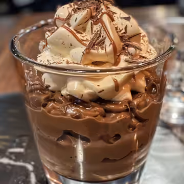 Baileys Chocolate Mousse taken with iphone 15 pro max --iw 2 --ar 4:5 --v 6.0 --raw