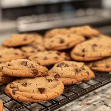 Baileys Irish Cream Chocolate Chip Cookies taken with iphone 15 pro max --iw 2 --ar 4:5 --v 6.0 --raw