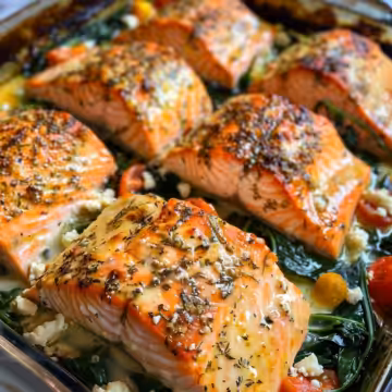 Baked Stuffed Salmon With Spinach & Feta taken with iphone 15 pro max --iw 2 --ar 4:5 --v 6.0 --raw