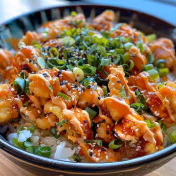 Bang Bang Chicken Bowl taken with iphone 15 pro max --iw 2 --ar 4:5 --v 6.0 --raw