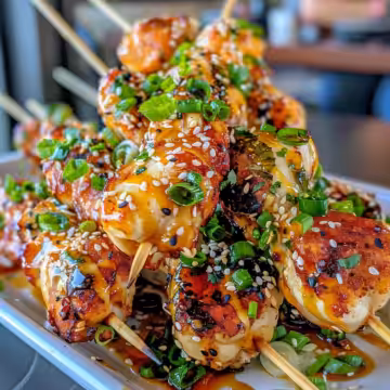 Bang Bang Chicken Skewers taken with iphone 15 pro max --iw 2 --ar 4:5 --v 6.0 --raw