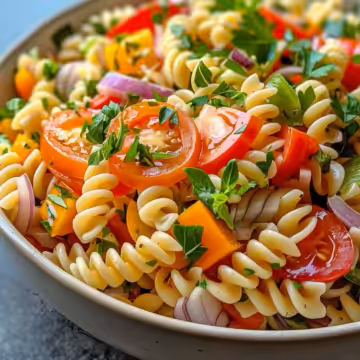 Best Classic Pasta Salad taken with iphone 15 pro max --iw 2 --ar 4:5 --v 6.0 --raw
