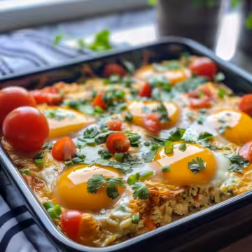 Bold Huevos Rancheros Breakfast Casserole taken with iphone 15 pro max --iw 2 --ar 4:5 --v 6.0 --raw