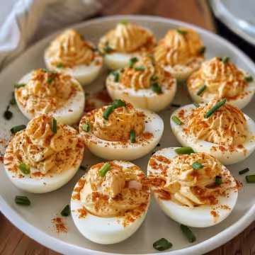 Cajun Shrimp Deviled Eggs taken with iphone 15 pro max --iw 2 --ar 4:5 --v 6.0 --raw