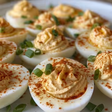 Classic Deviled Eggs taken with iphone 15 pro max --iw 2 --ar 4:5 --v 6.0 --raw