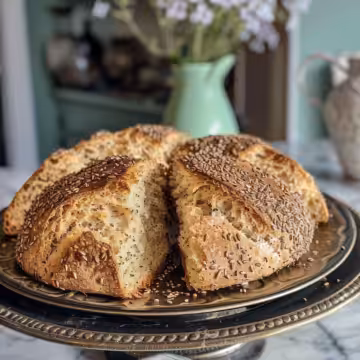 Classic Irish Soda Bread with Caraway Seeds taken with iphone 15 pro max --iw 2 --ar 4:5 --v 6.0 --raw