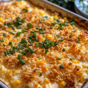 Corn Casserole with Cream Cheese taken with iphone 15 pro max --iw 2 --ar 4:5 --v 6.0 --raw