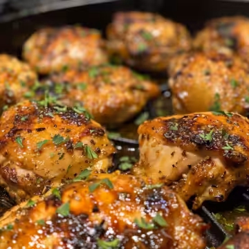 Cozy Honey Garlic Chicken Thighs taken with iphone 15 pro max --iw 2 --ar 4:5 --v 6.0 --raw