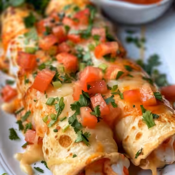 Crab & Shrimp Queso Taquitos taken with iphone 15 pro max --iw 2 --ar 4:5 --v 6.0 --raw