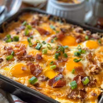 Crack Breakfast Casserole taken with iphone 15 pro max --iw 2 --ar 4:5 --v 6.0 --raw