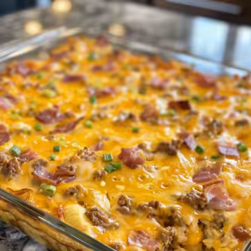 Crack Breakfast Casserole taken with iphone 15 pro max --iw 2 --ar 4:5 --v 6.0 --raw