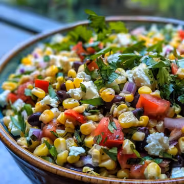 Crack Corn Salad taken with iphone 15 pro max --iw 2 --ar 4:5 --v 6.0 --raw
