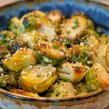 Creamy Baked Brussel Sprouts Recipe taken with iphone 15 pro max --iw 2 --ar 4:5 --v 6.0 --raw