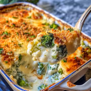Creamy Broccoli Cheese Casserole: Ultimate Comfort Food! taken with iphone 15 pro max --iw 2 --ar 4:5 --v 6.0 --raw