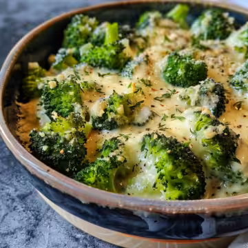 Creamy Garlic Parmesan Broccoli taken with iphone 15 pro max --iw 2 --ar 4:5 --v 6.0 --raw