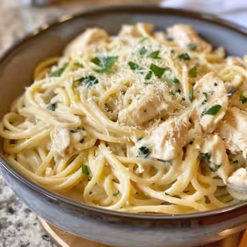Creamy Garlic Parmesan Chicken Pasta – 30 Minutes taken with iphone 15 pro max --iw 2 --ar 4:5 --v 6.0 --raw