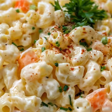 Creamy Gordon Ramsay-Inspired Macaroni Salad taken with iphone 15 pro max --iw 2 --ar 4:5 --v 6.0 --raw