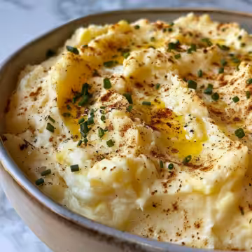 Creamy Irish Mashed Potatoes taken with iphone 15 pro max --iw 2 --ar 4:5 --v 6.0 --raw