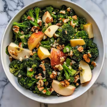 Crispy Apple Broccoli Salad taken with iphone 15 pro max --iw 2 --ar 4:5 --v 6.0 --raw