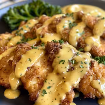 Crispy Malibu Chicken with Creamy Mustard Sauce taken with iphone 15 pro max --iw 2 --ar 4:5 --v 6.0 --raw