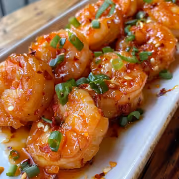 Crispy Sweet and Spicy Firecracker Shrimp taken with iphone 15 pro max --iw 2 --ar 4:5 --v 6.0 --raw