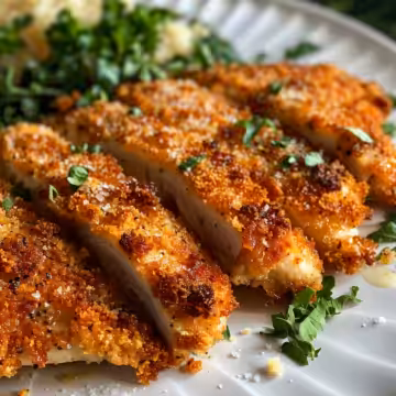Crusted Chicken Romano Copycat taken with iphone 15 pro max --iw 2 --ar 4:5 --v 6.0 --raw