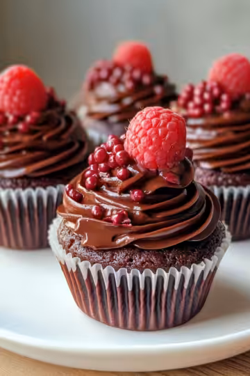 Decadent Raspberry Chocolate Lava Cupcakes You’ll Adore taken with iphone 15 pro max --iw 2 --ar 4:5 --v 6.1 --raw