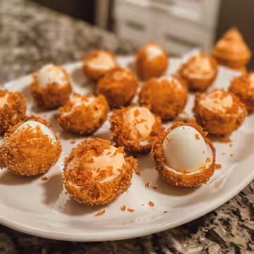 Deep-Fried Deviled Eggs Recipe taken with iphone 15 pro max --iw 2 --ar 4:5 --v 6.0 --raw